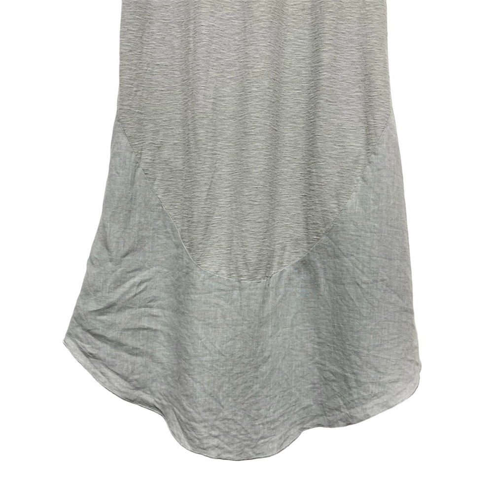 Cut Loose Linen Midi Dress Size XS Contrast Panel Sleeveless Tank Blue Grey - Picture 10 of 13